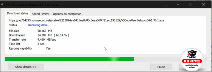 نصب vs code برای پایتون مرحله نهم
