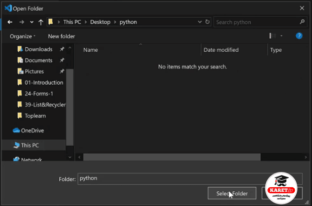 نصب vs code برای پایتون مرحله بیست و چهارم