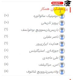نمایش پژوهشگران همکار