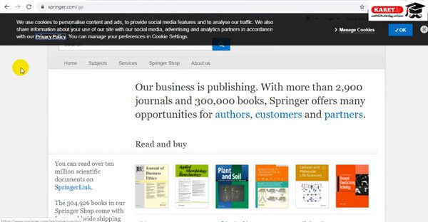 ورود به سایت springer