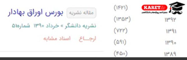 نمایش نتیجه بورس اوراق بهادار