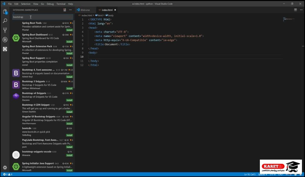 سرچ کردنbootstrap