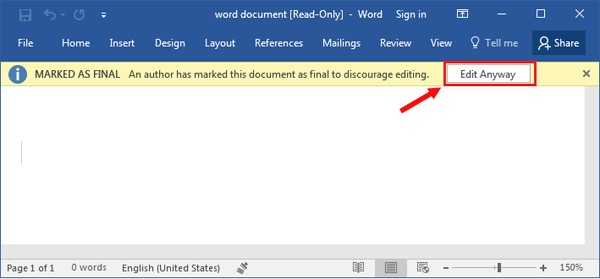 رفع مشکل enable editing در ورد