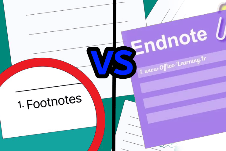 تفاوت بین پاورقی footnote و پی نوشت endnote چیست